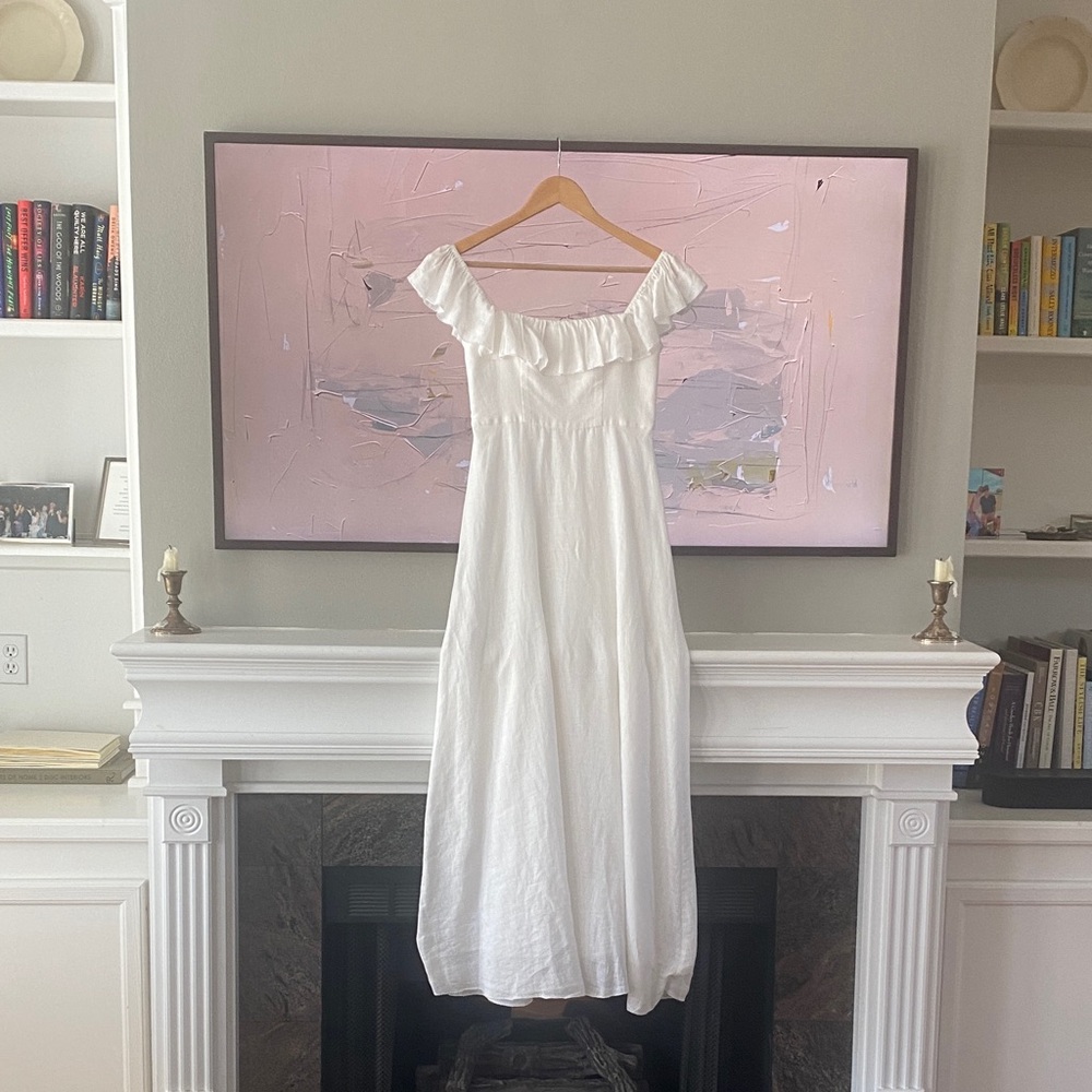 Zimmermann White Linen Dress Size 0